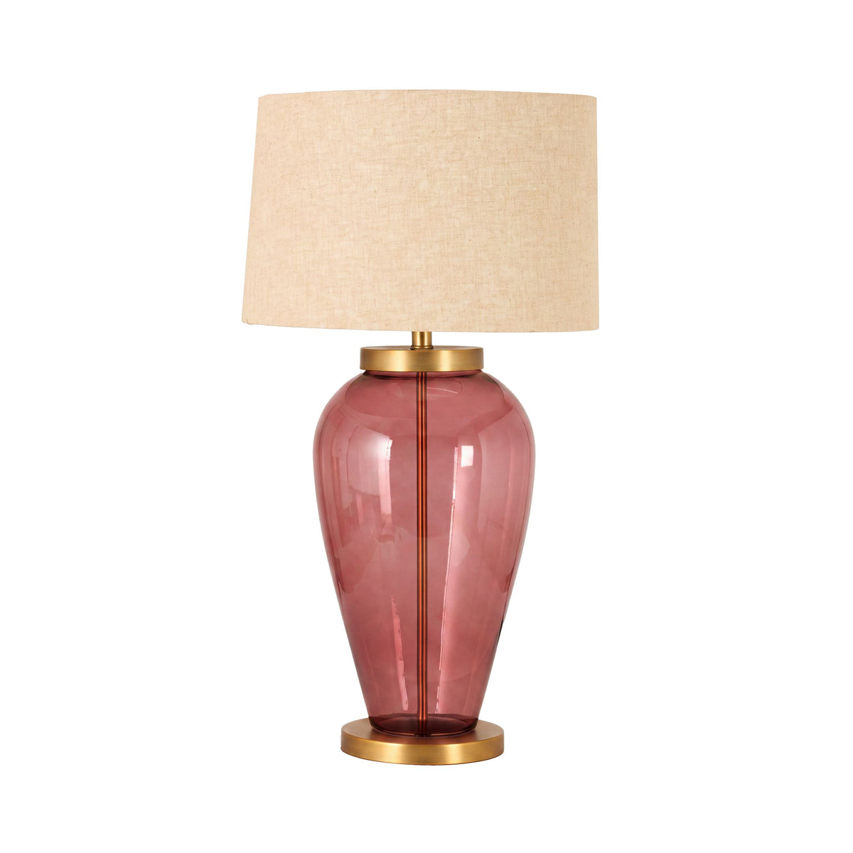 Verdant Glass Table Lamp Pink 84cm