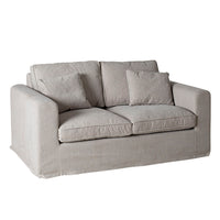 Huxley 2.5 Seater Linen Weave Sofa Natural Cream Custom C-002