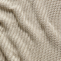 Marley Rib Knitted Blanket Stone 200X150cm