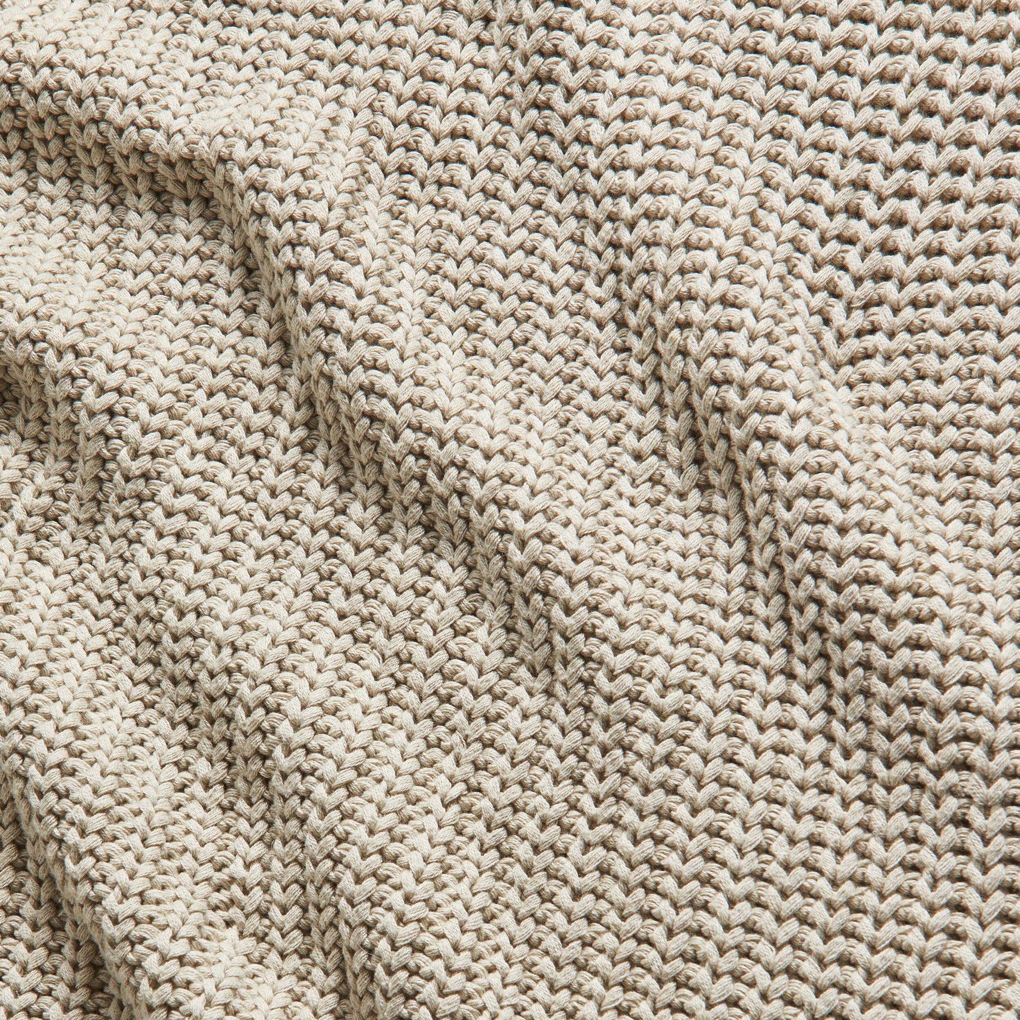 Marley Rib Knitted Blanket Stone 200X150cm