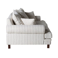 Lisette 3.5 Seater Deep Sofa Linen Stripe