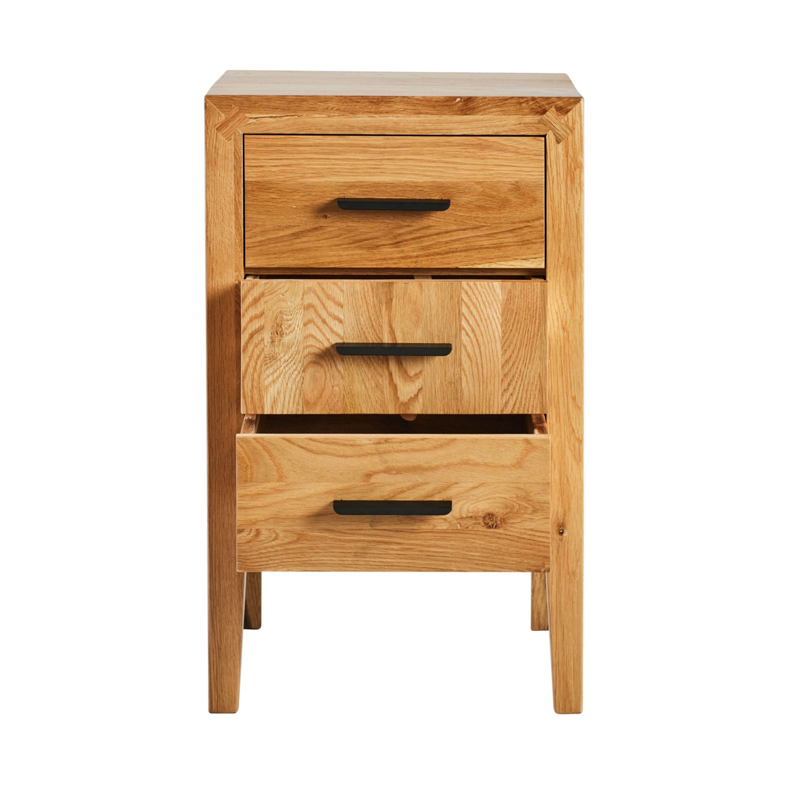 Oakdale 3 Drawer Bedside Table