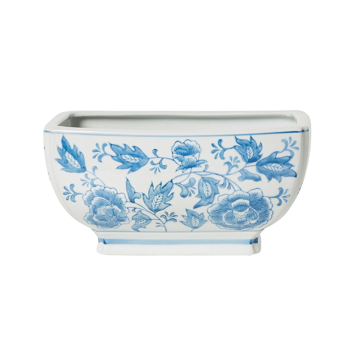 Celadon Fleur Rectangle Bowl 25.5x16.5x12.5cm