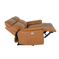 Dillon 3 Seater Leather Recliner Dakota Light Chestnut