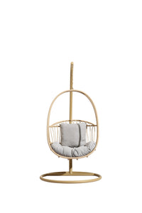 Byron Hanging Chair Natural/Taupe Grey Cushion