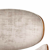 Jetson Desk Chair Timber Veneer Back Brushed Pebble Velvet