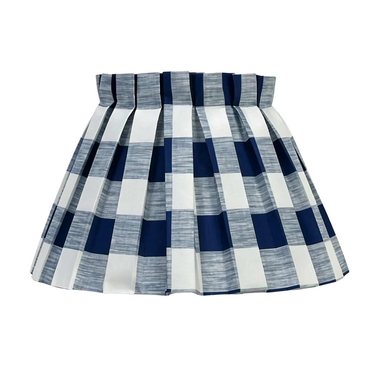 Elsie Gingham Tapered Shade Navy 25cm
