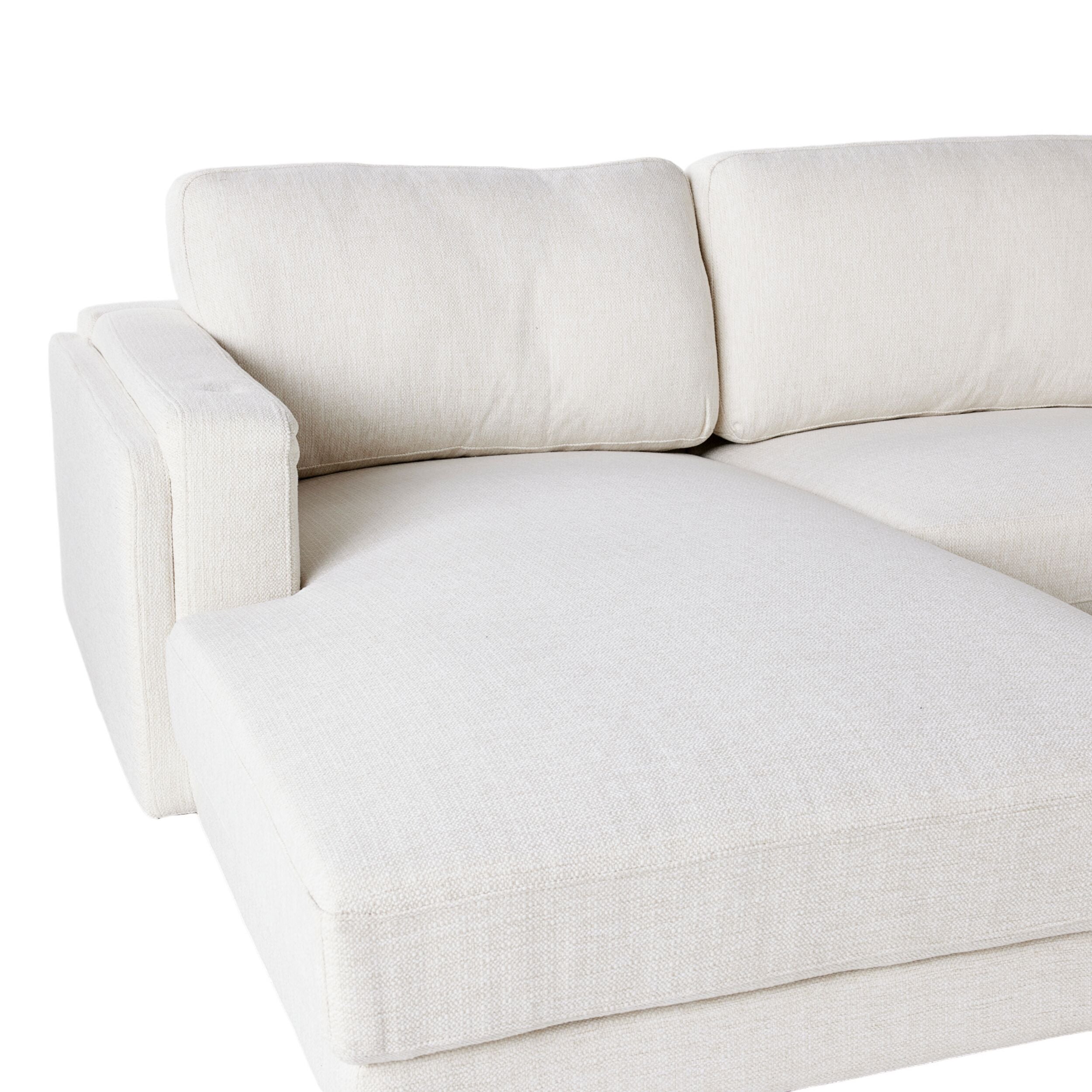 Finch 3 Seater LHS Chaise Amalfi Ivory