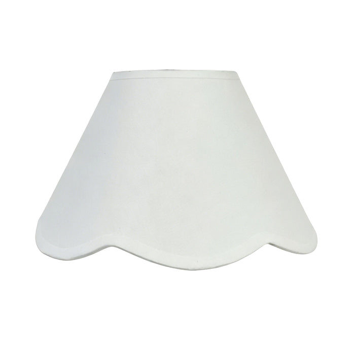 Belle Scallop Shade White 25cm
