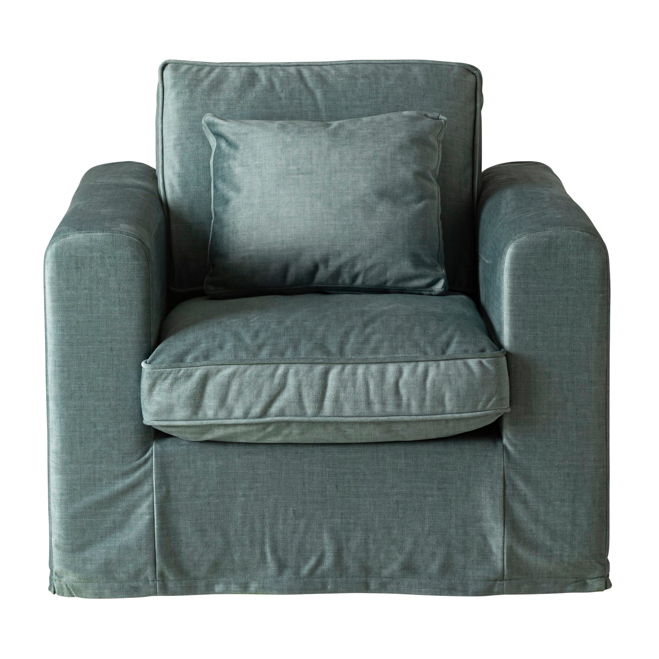 Huxley Luxe Velvet Armchair Sage Green Custom C-005