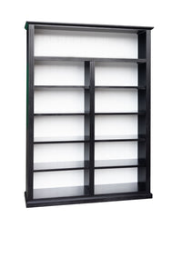 Armand Large Bookcase 210 x 150cm Black with White detail