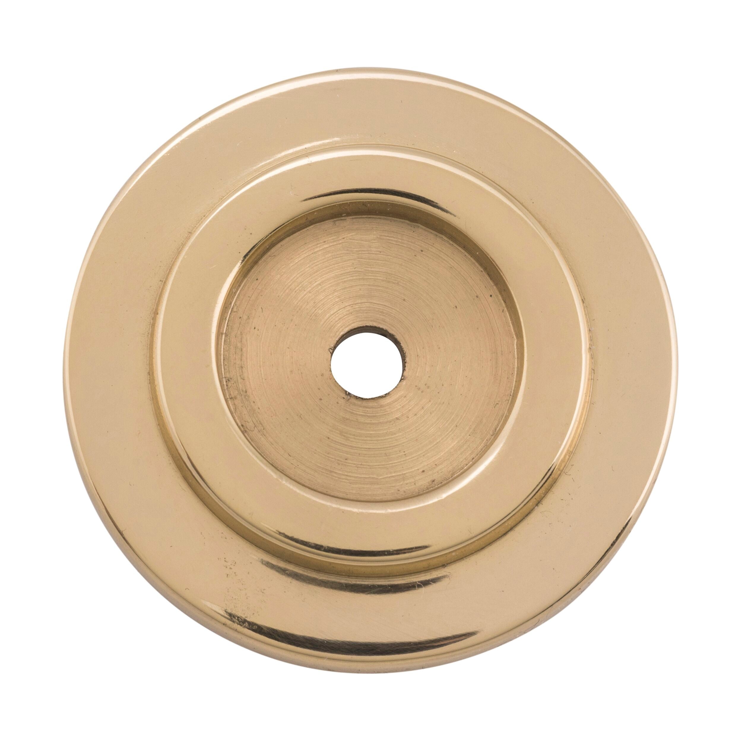 4117 Backplate For Domed Cupboard Knob Polished Brass D32mm