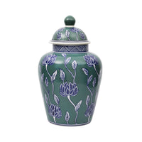 Celadon Eden Lotus Ginger Jar Small