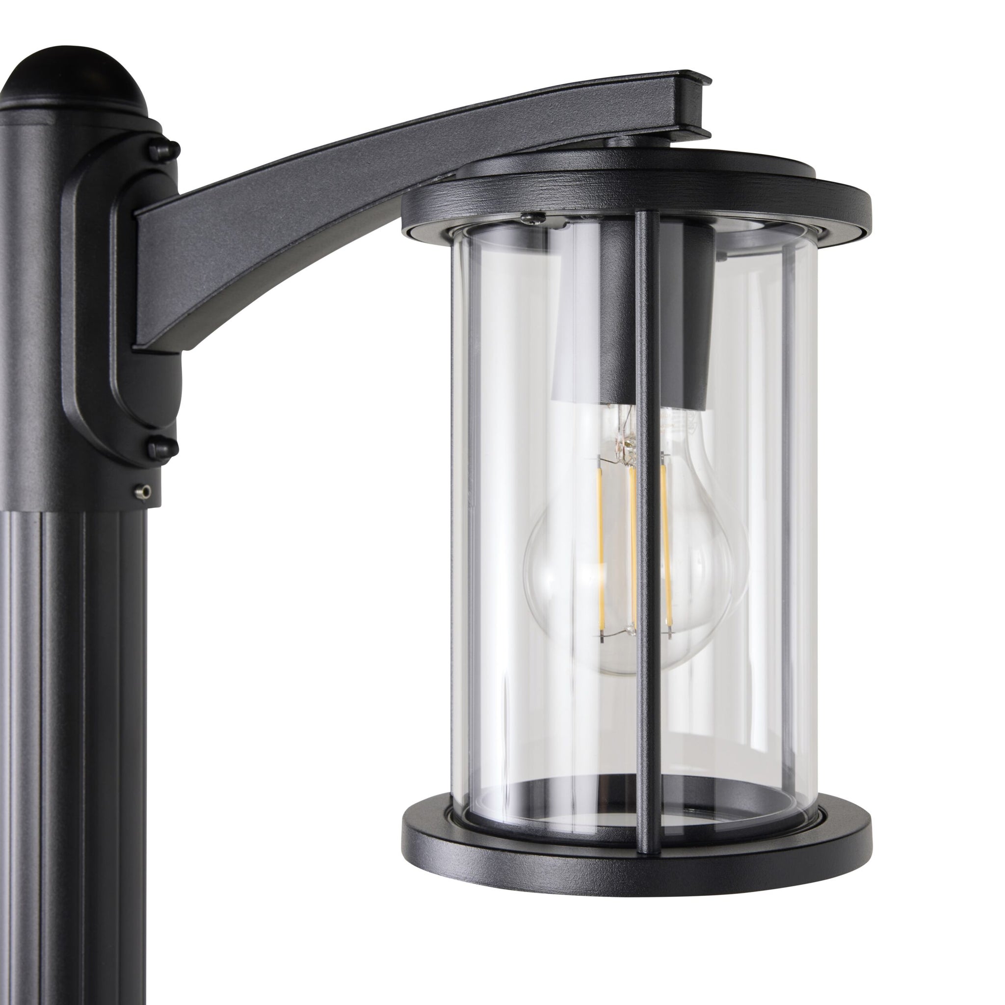 Dover 1 Light Exterior Lamp Post Black 200cm