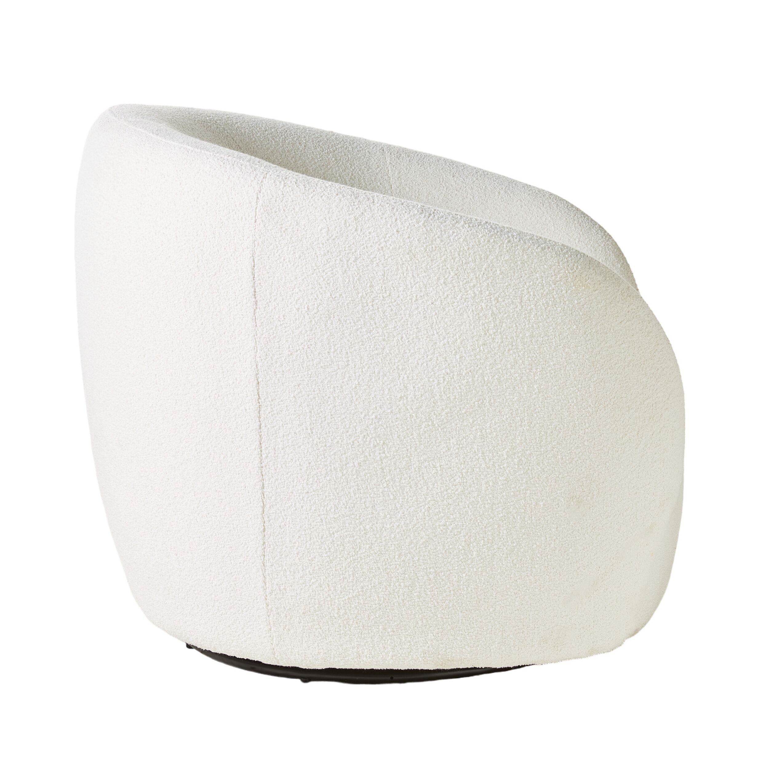 Alessa Swivel Armchair Luna Cloud White