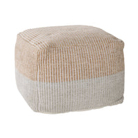 Bronte Colour-Blocked Square Pouf