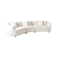 Alessa 4 Seater Sectional Sofa Luna Cloud White
