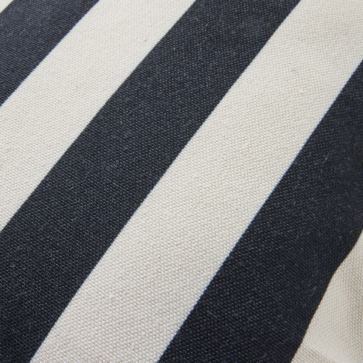 Aruba Scallop Edge Stripe Black Cushion 45x45cm