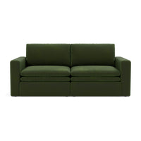 Hugo 2 Seater Velvet Sofa Olive Green Custom C-031