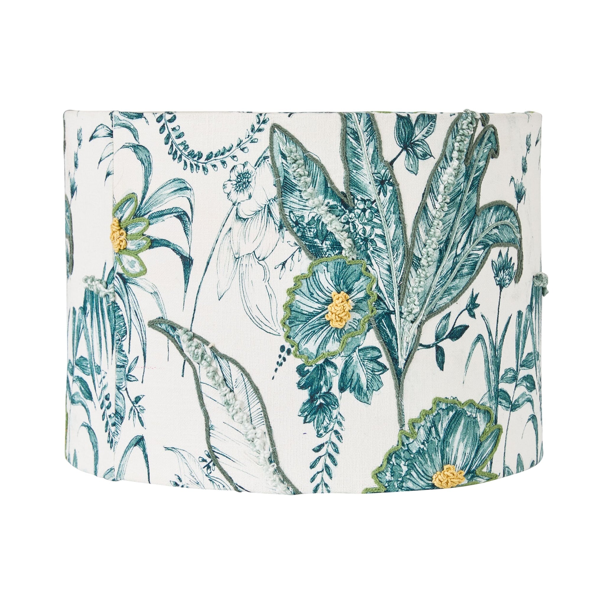 Embroidered Bloom Shade Green 35cm