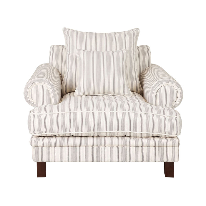 Lisette Armchair Linen Stripe