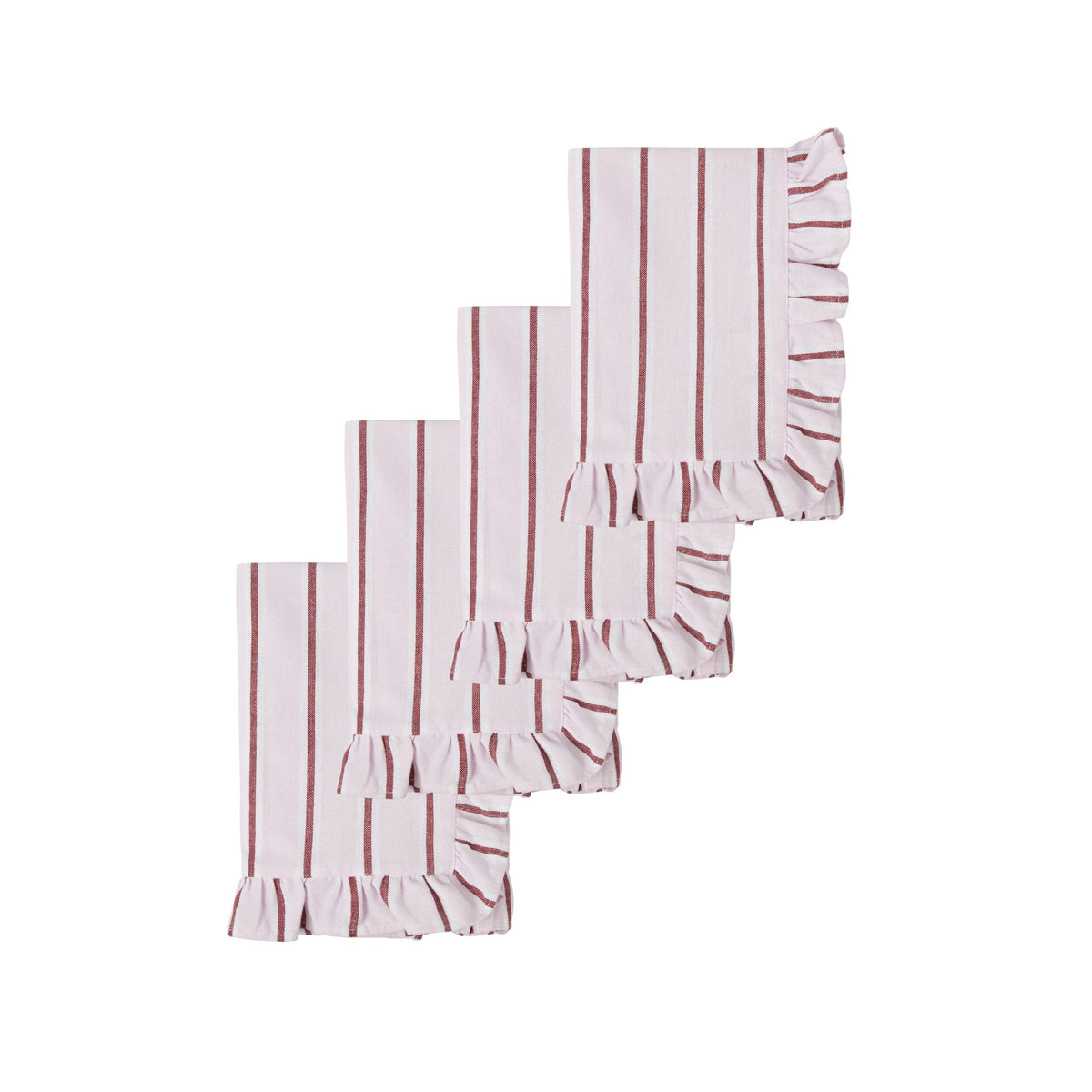 Marais Ruffle Stripe Napkin Merry Berry