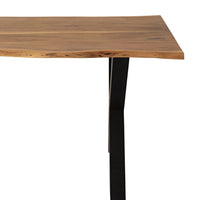 Live Edge Timber Dining Table with Cross Leg Base 180cm