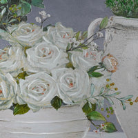 Galleries Porcelain Petals Framed Textured Print 120x60cm