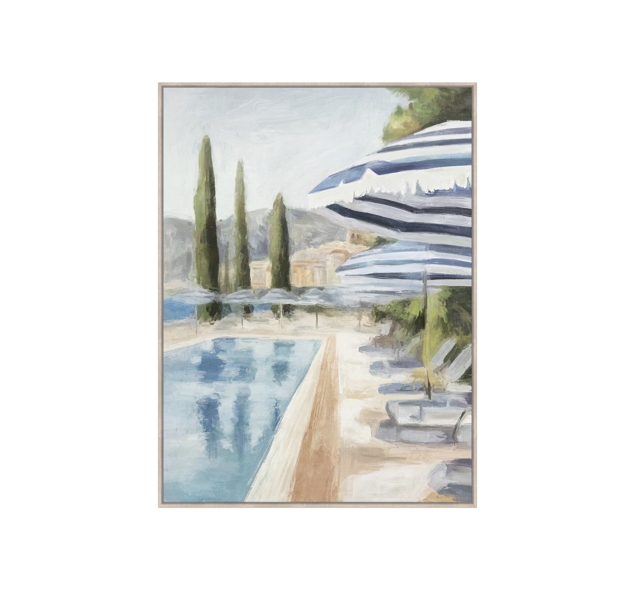 Mediterranean Escape Textured Framed Artwork 90x120cm