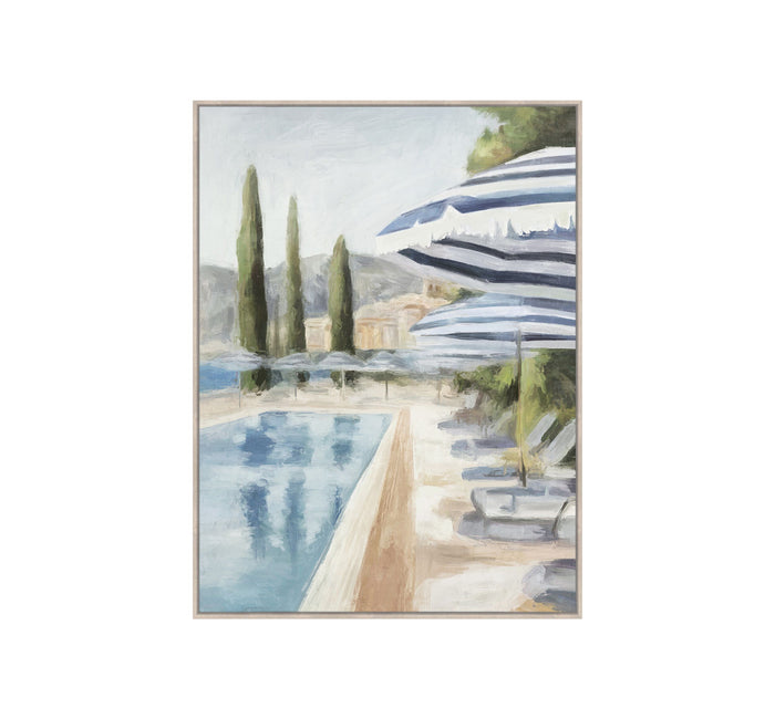 Mediterranean Escape Textured Framed Artwork 90x120cm