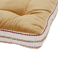 Sierra Cotton Velvet Seat Cushion Honey Gold