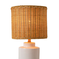 Joelle Rattan Natural/White Table Lamp 45cm