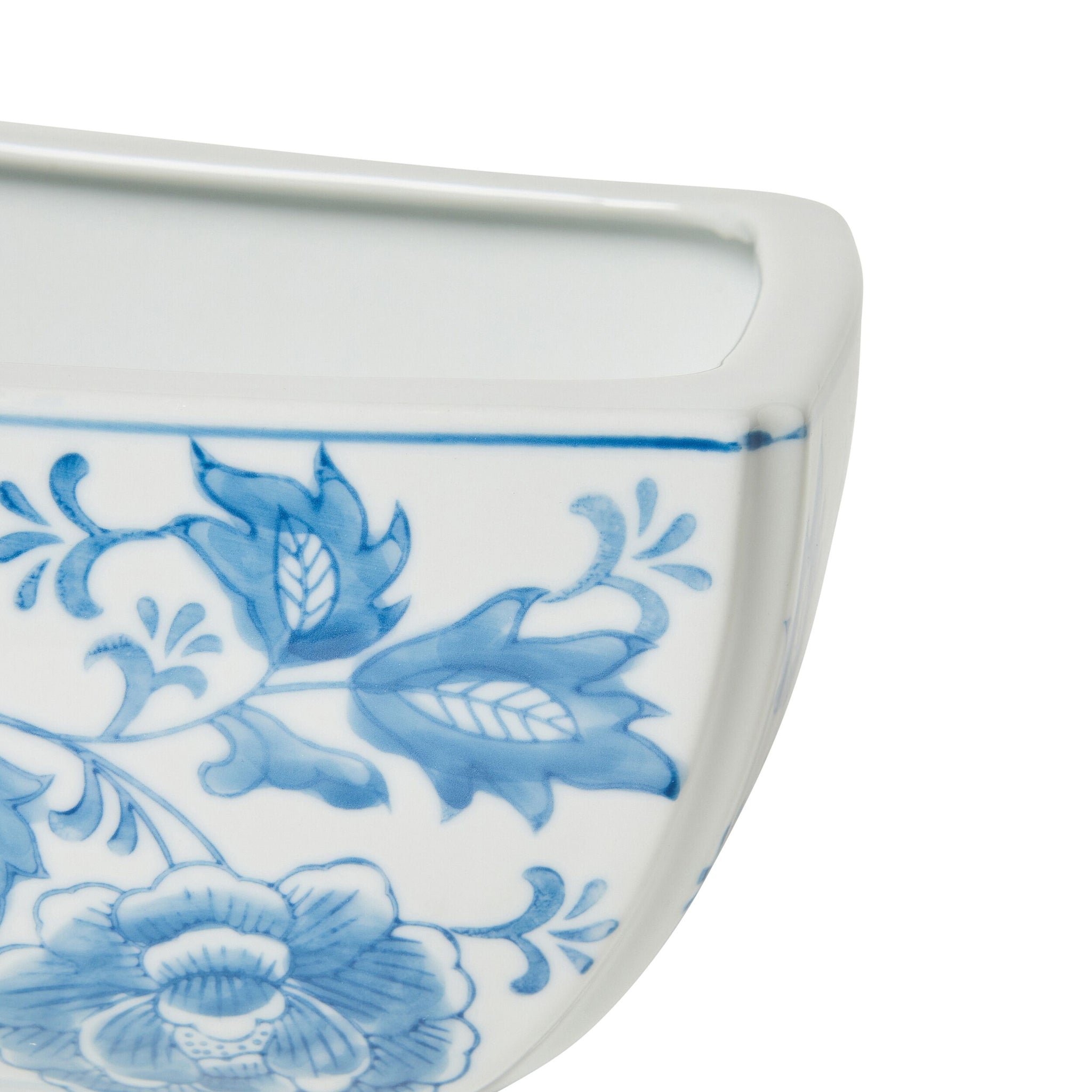 Celadon Fleur Rectangle Bowl 25.5x16.5x12.5cm