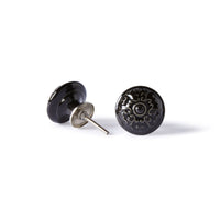 Fleur Ceramic Black Knob 4.5cm