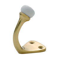 3976 Robe Hook Porcelain Tip Polished Brass H45xP70mm