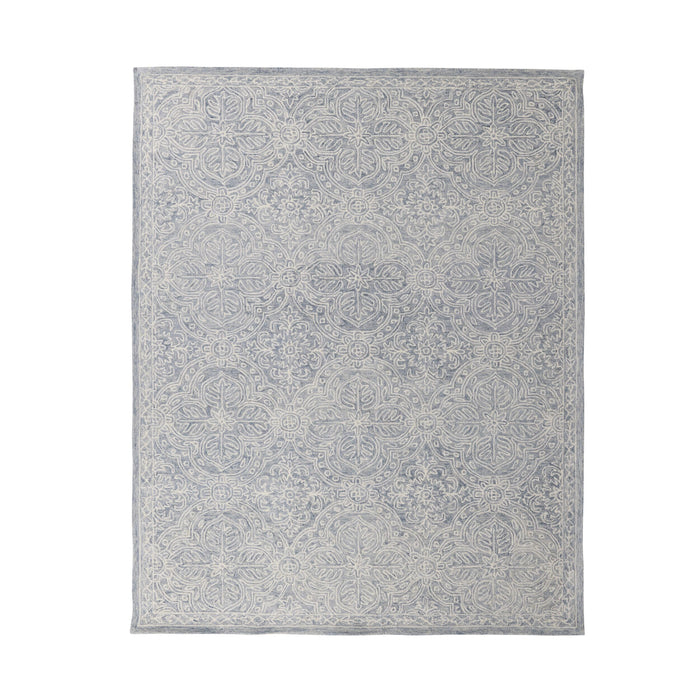 Henna Handtufted NZ Wool Rug Blue 240x300cm