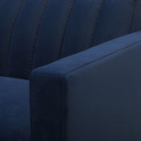 Stitch 3 Seater Velvet Sofa Indigo