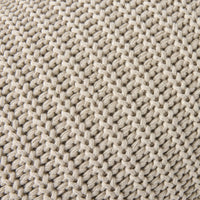 Marley Rib Knitted Cushion Stone 55X35cm