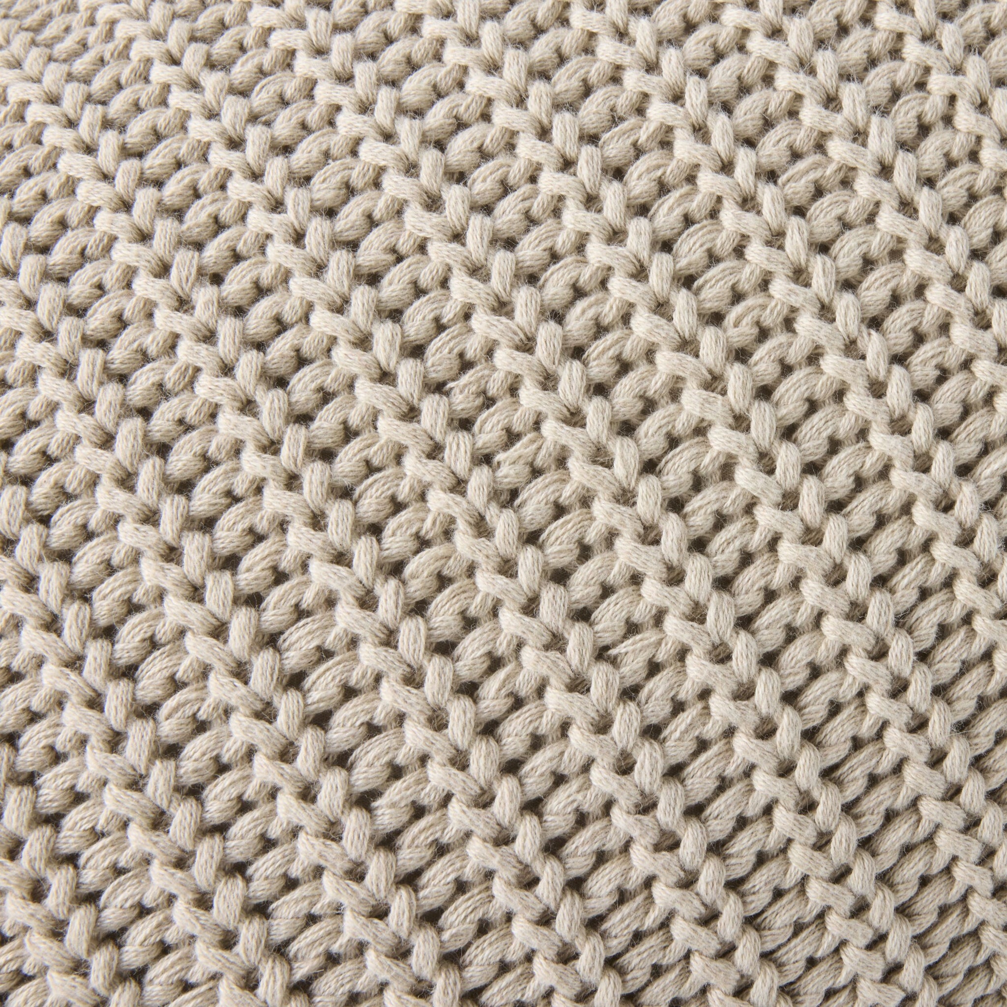 Marley Rib Knitted Cushion Stone 55X35cm