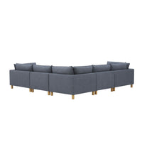 Whitehaven 5 Piece Modular Corner Sofa Atlantic Blue