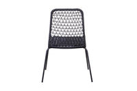 Cera Open Weave Dining Chair Black