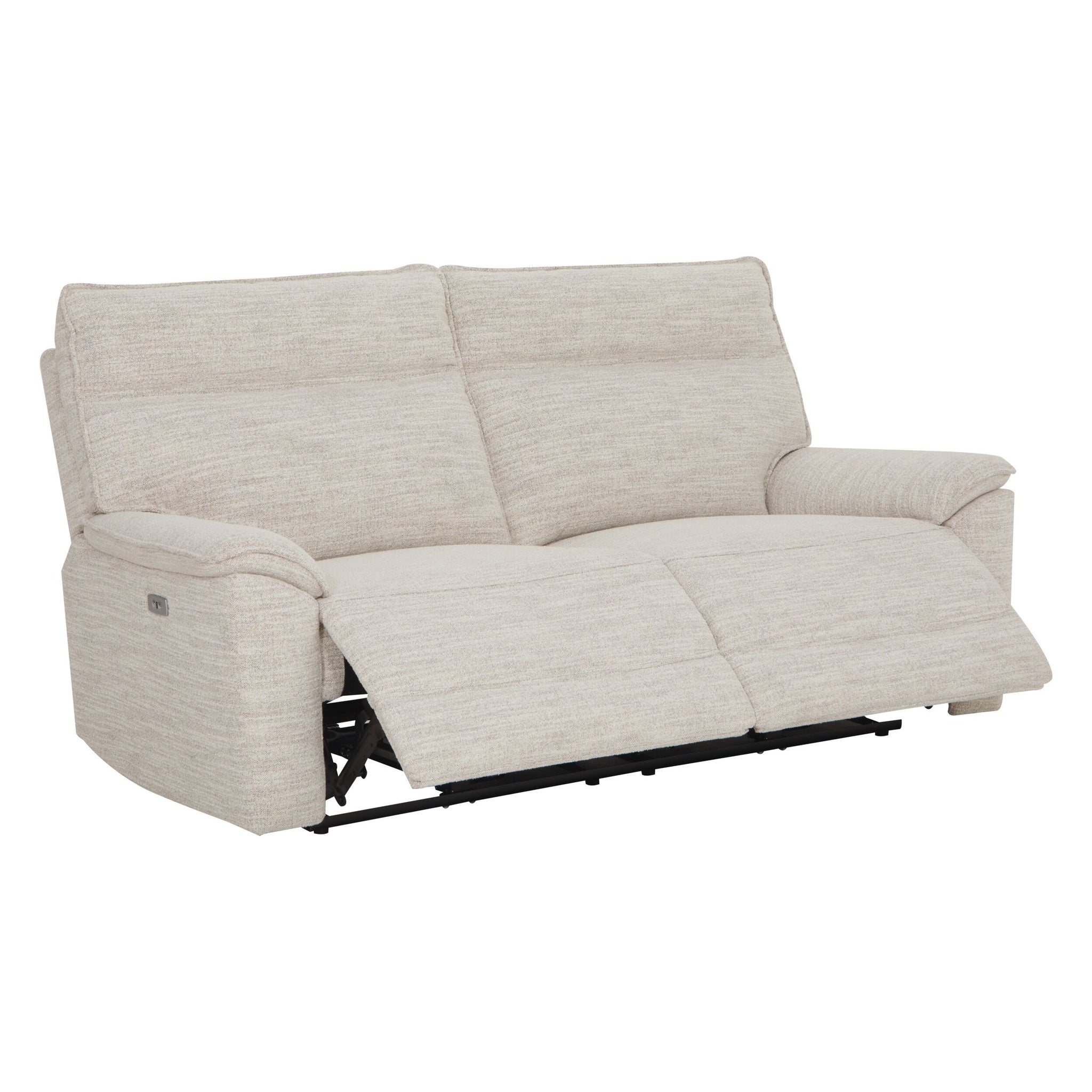 Dillon 3 Seater Recliner Natural Textured Slub