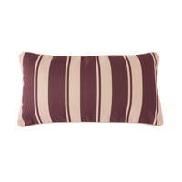 Aruba Outdoor Lumbar Cushion Raisin Stripe 70x35cm