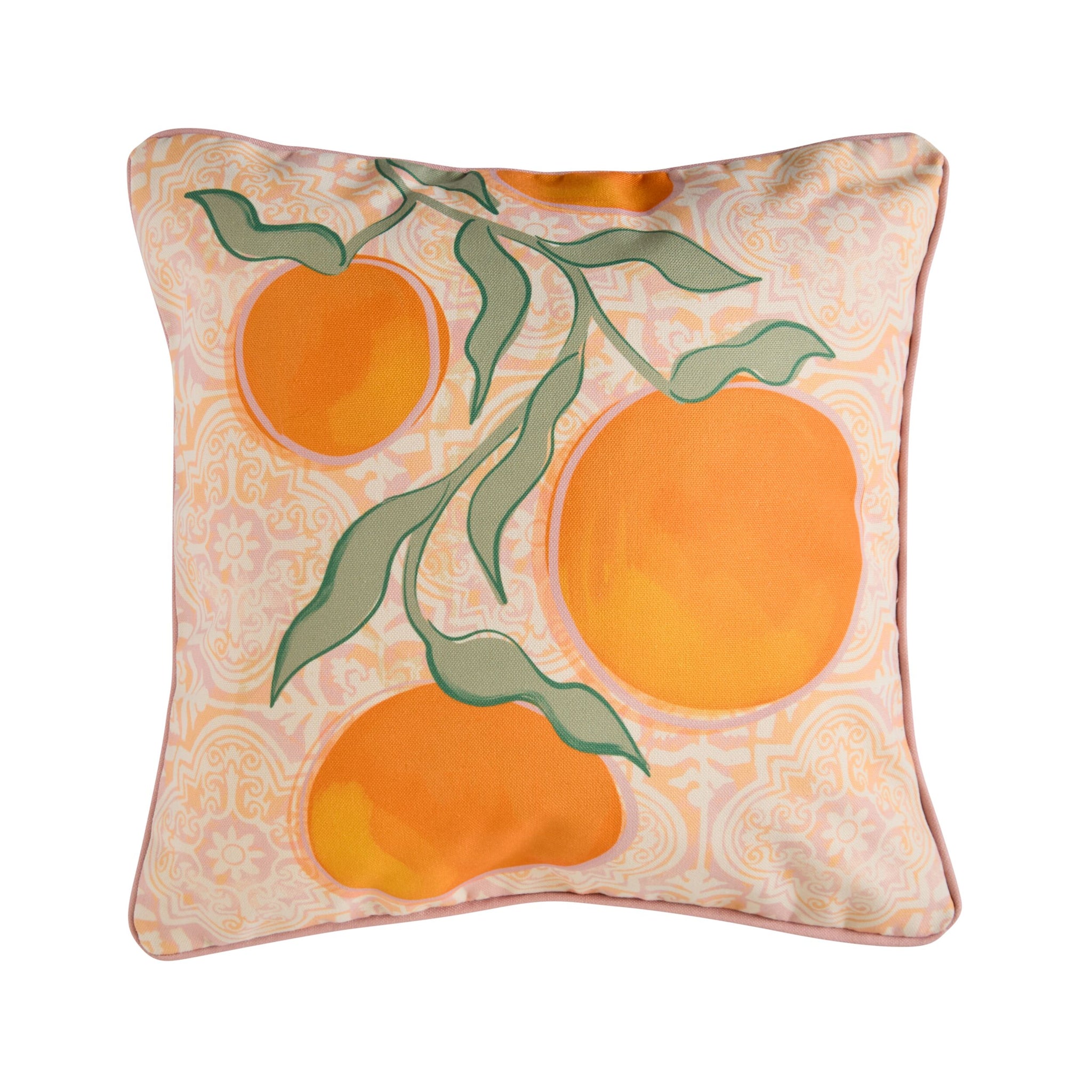 Aruba Orange Tile Outdoor Cushion 45x45cm
