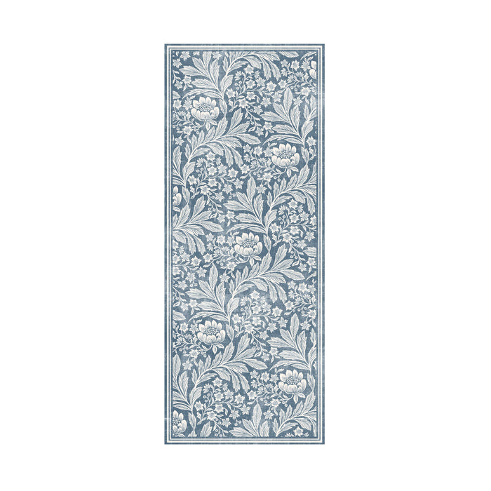 Florentine Silky Soft Washable Runner Blue 80x200cm