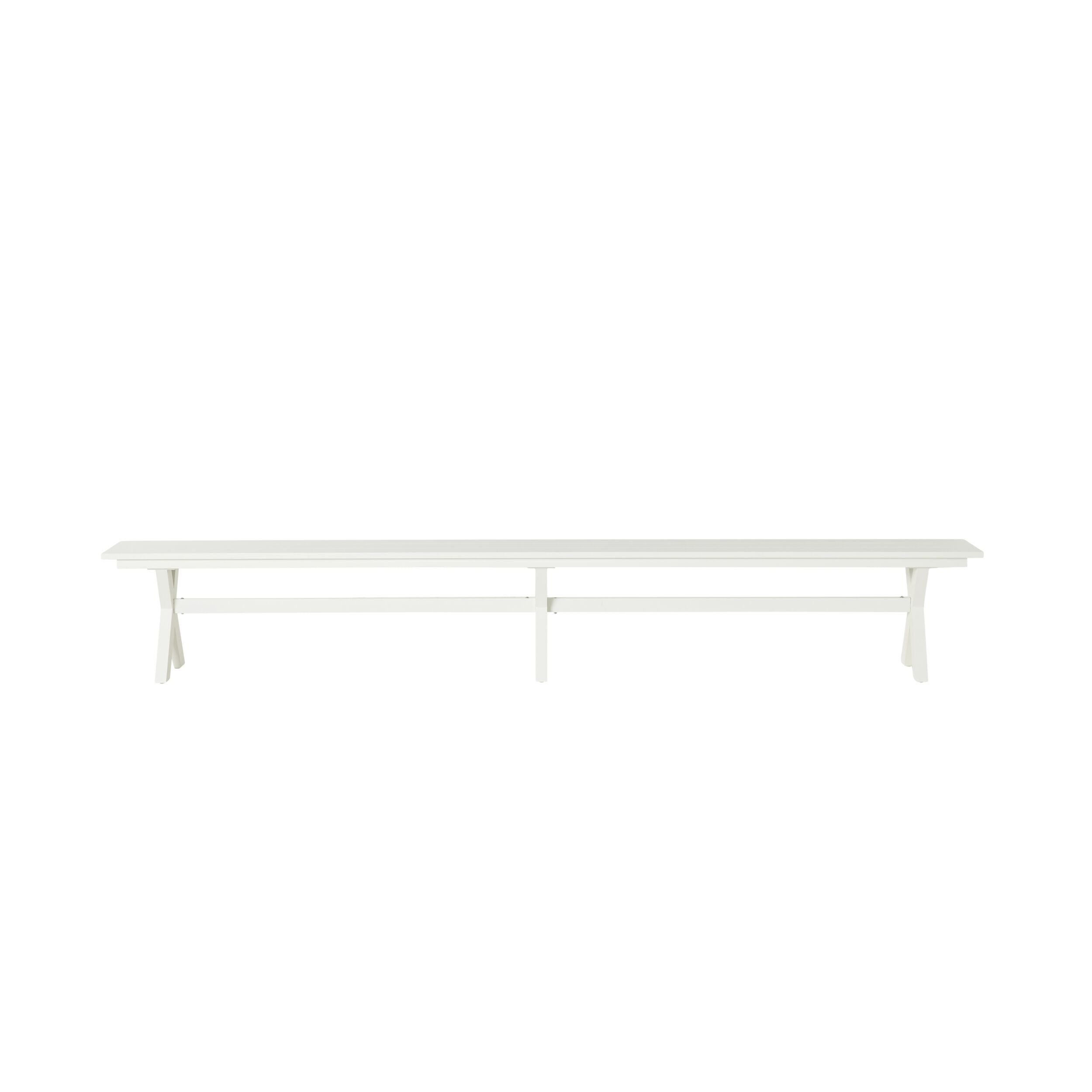 Blake Aluminium Dining Bench 300cm White