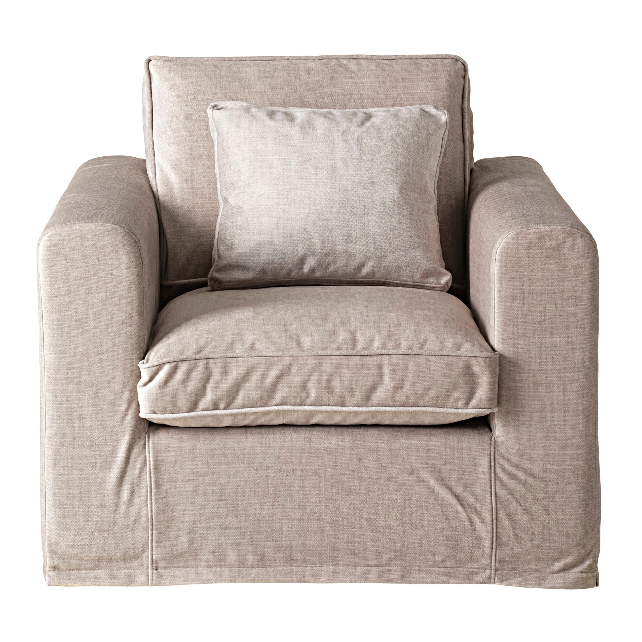 Huxley Luxe Velvet Armchair Natural Custom C-004
