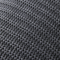 Marley Rib Knitted Cushion Charcoal 55X35cm