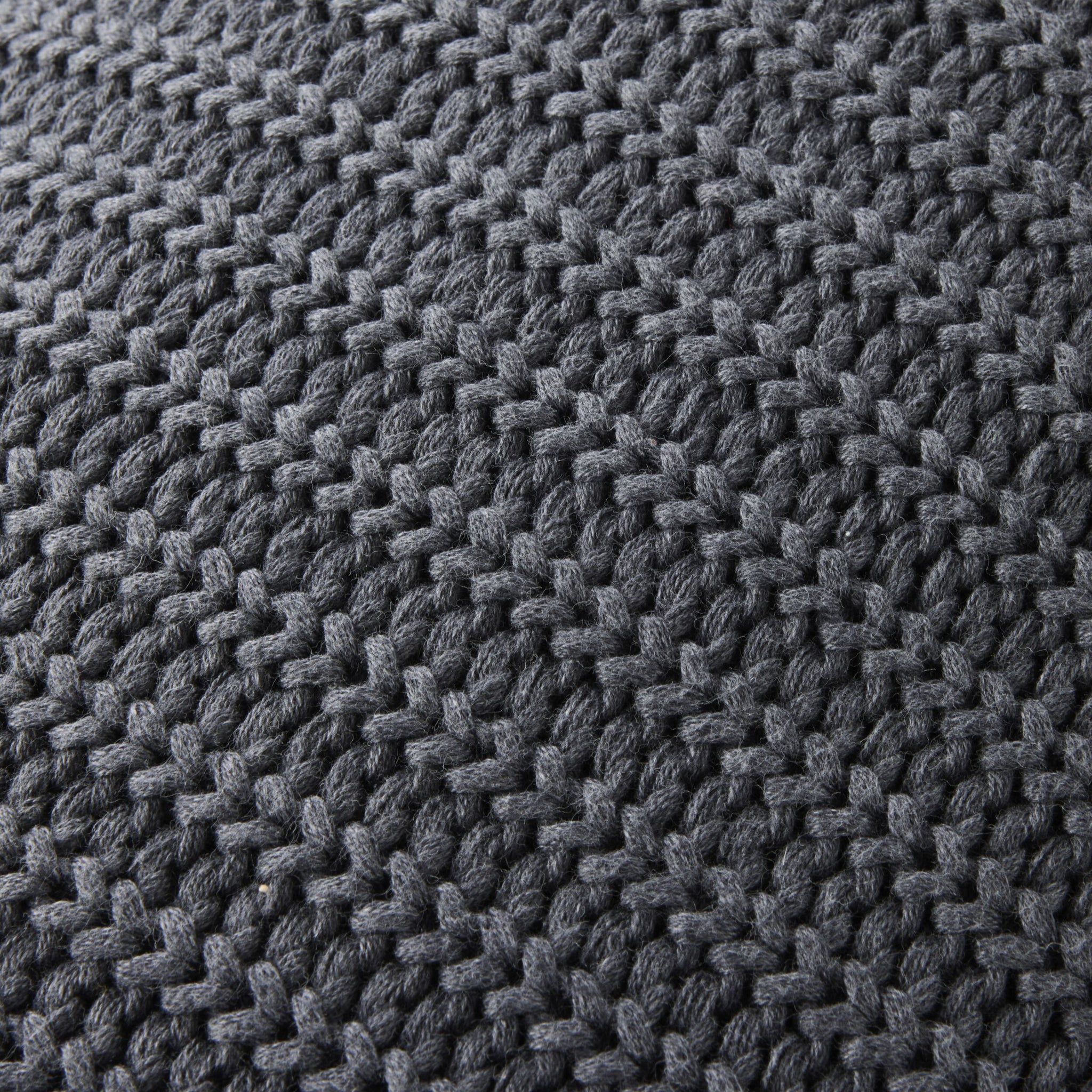 Marley Rib Knitted Cushion Charcoal 55X35cm
