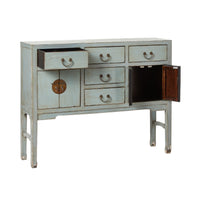 Sansha Console 5 Drawer 4 Door Dove Grey
